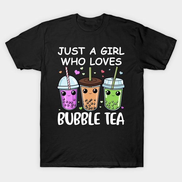 Bubble Tea Gifts Girls Bubble Tea Kawaii Boba Tea T-Shirt by PomegranatePower